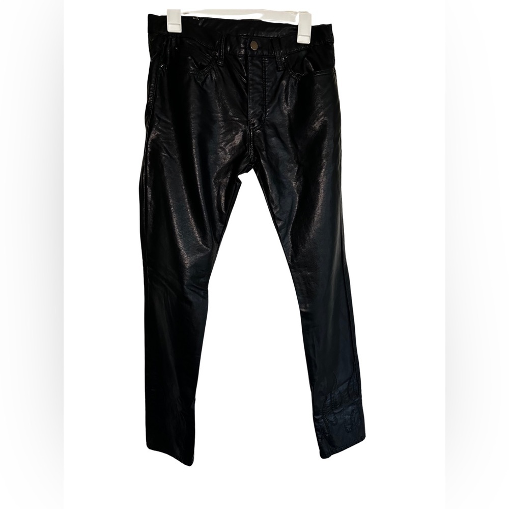 MNML LEATHER FLAME JEANS MEN